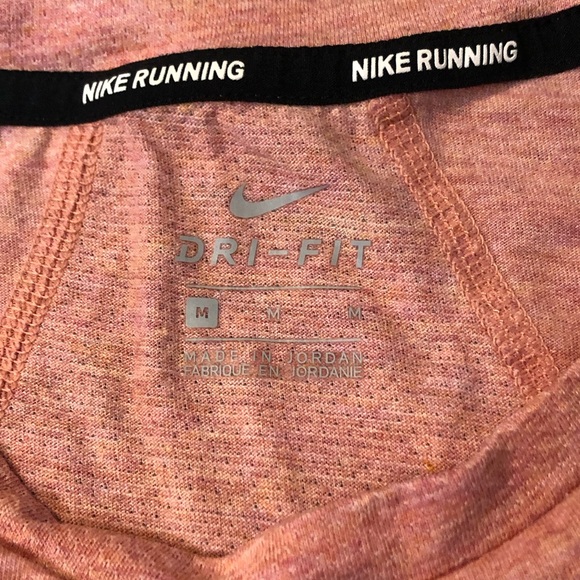 Nike Salmon Pink Running Dri-Fit T-Shirt - Picture 4 of 15